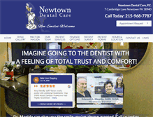 Tablet Screenshot of newtowndentalcare.com